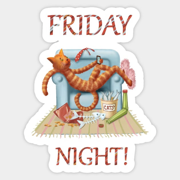 Friday Night Sticker by JoanTatley